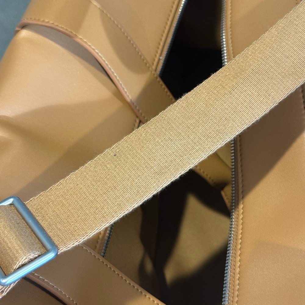 Like New Mono Tan Vegan Leather Weekender - Picture 12 of 12
